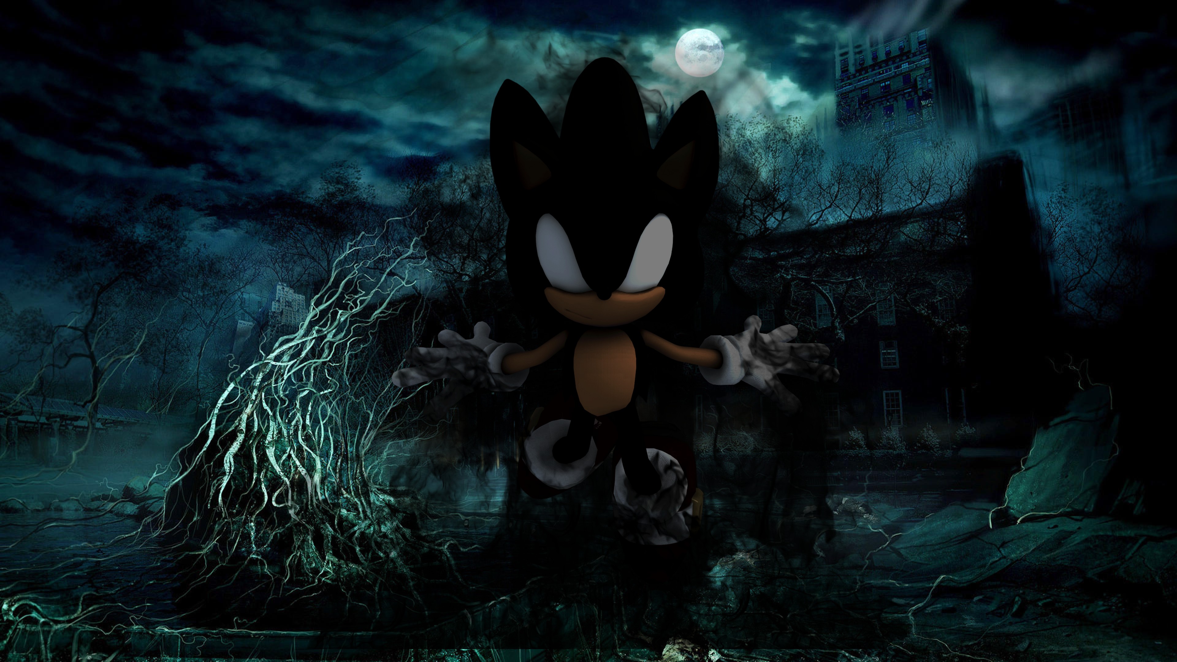 dark sonic the hedgehog wallpaper