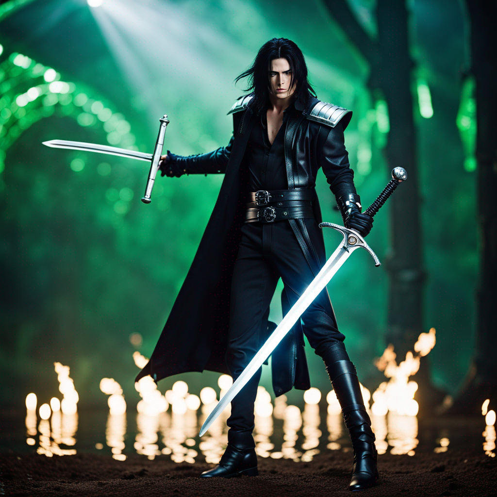 Micheal Jackson as Sephiroth Sword in Hand portal
