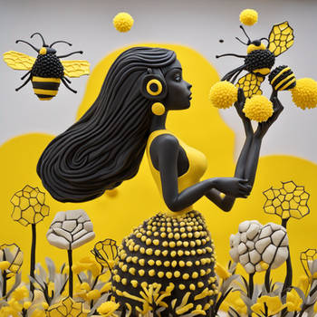 Yellow And Black Bumblebee Girl 3