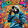 Picture of the rapper MF Doom in street art, grafi