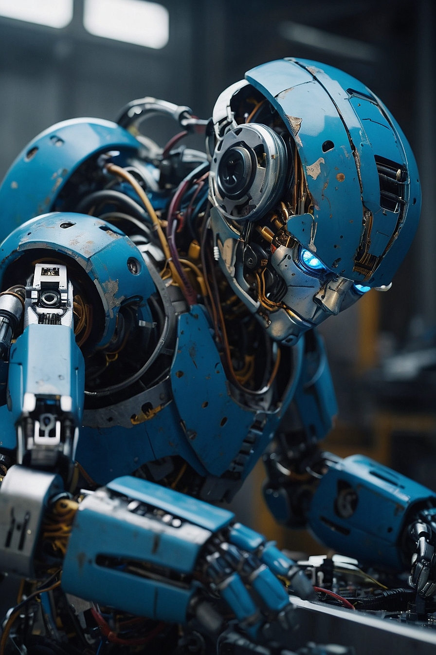Blue Robotto blue robot by asaelAI on DeviantArt