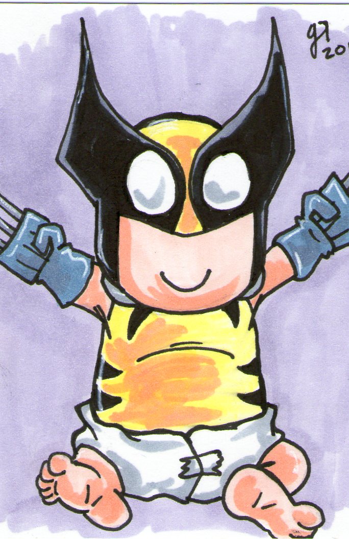 Happy Wolverine Baby