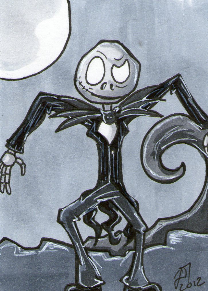 Nightmare Before Christmas Black and White sc