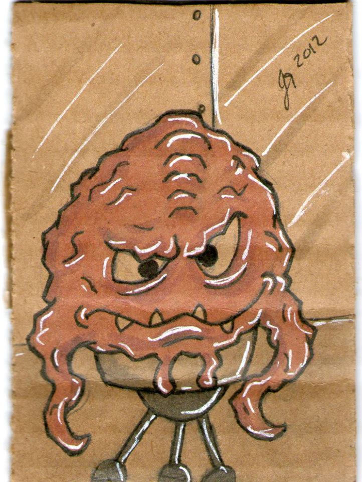 Krang Cardboard sketch card