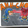 Cyclops vs Wolverine sketch card