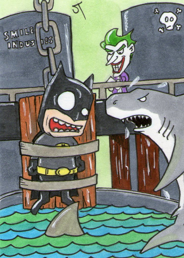 Batman vs The Joker sketch card