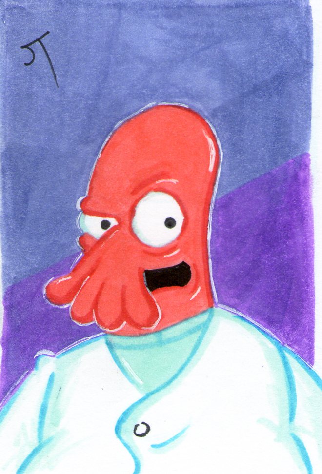 Oh Dr. Zoidberg Save Us sketch card