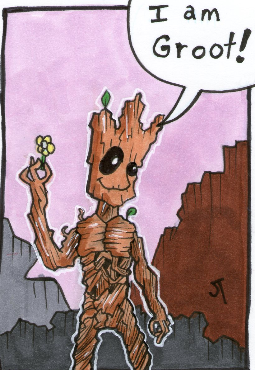 He is Groot sketch card