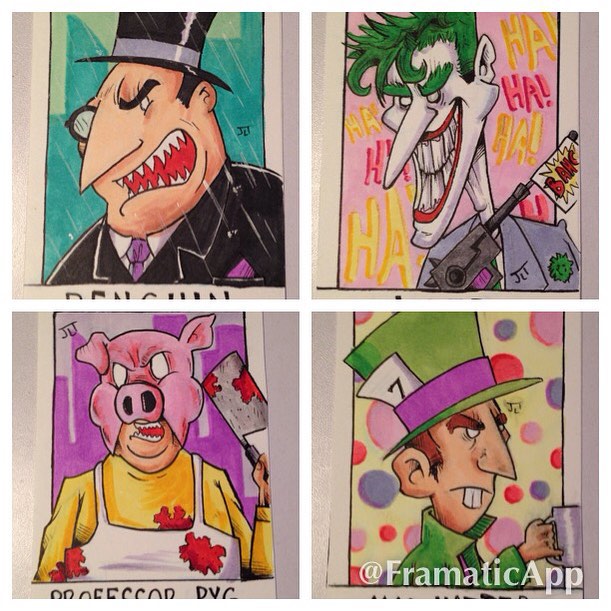 Batman Vilains Sketch Cards