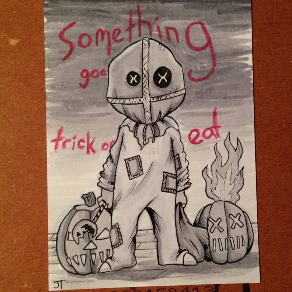 Sam from Trick R Treat sketch card