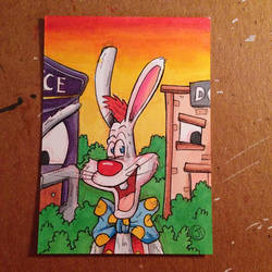 Roger Rabbit sketch card