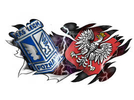 Tattoo Design KKS LECH POZNAN and POLISH EMBLEM