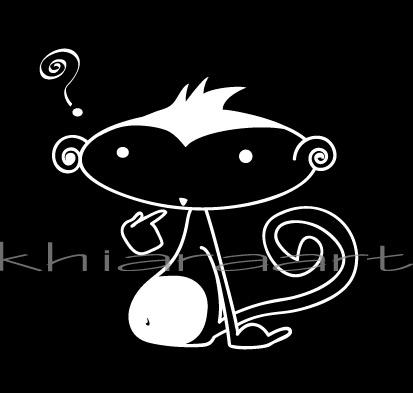 Unsure Monkey by khiaraart on DeviantArt