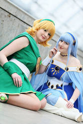 Umi Ryuuzaki and Fuu - Magic Knight Rayearth