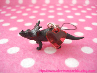 Triceratops Keychain