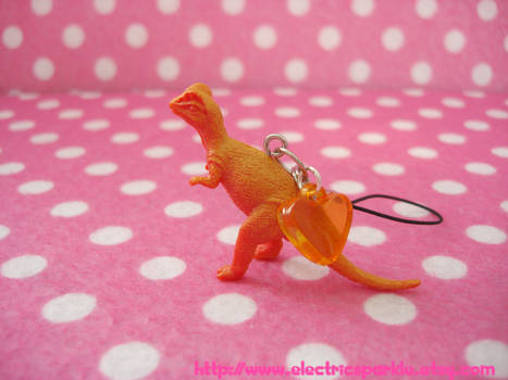 Orange Dino Charm