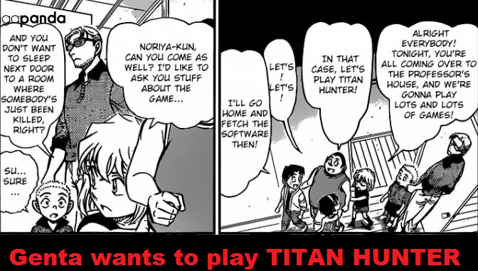 Genta wants to play titan hunter