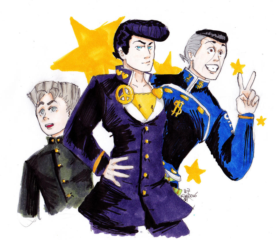 Jojo Josuke Koichi Okuyasu By Annholland On Deviantart.