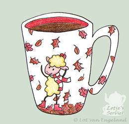 Autumn hot chocolate cup