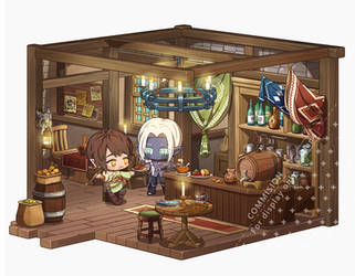 Commision-Tiny Store Plus_medieval fantasy tavern