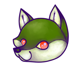 Green fox head