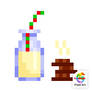 Cookies and Milk Icon Pixel