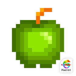 Sour Green Apple Icon Pixel