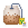 Brown Tea Bag Icon Pixel