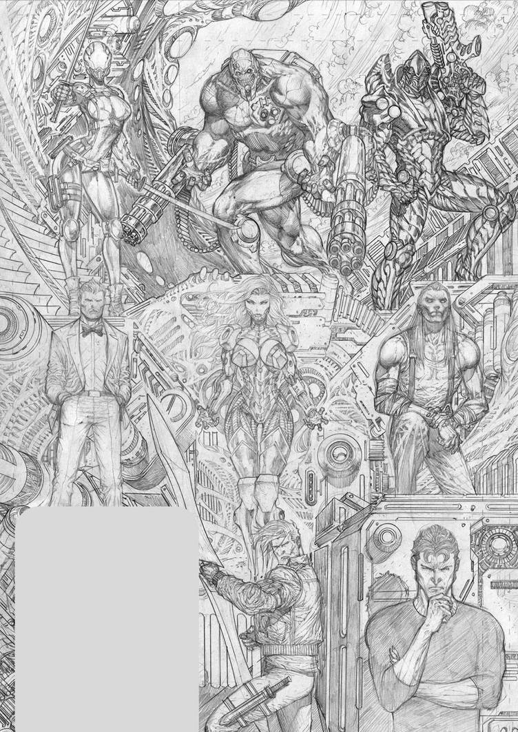 Trading card piece for Replicator comics by goldmapenciller on DeviantArt