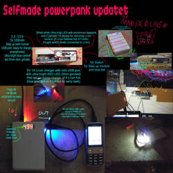 Device build 11.000mAh Powerabnk with light