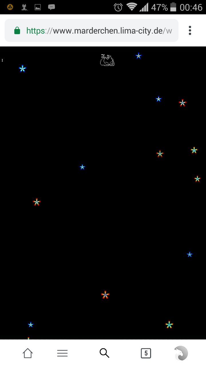 script: psychedelic html5 spakly ascii starflakes