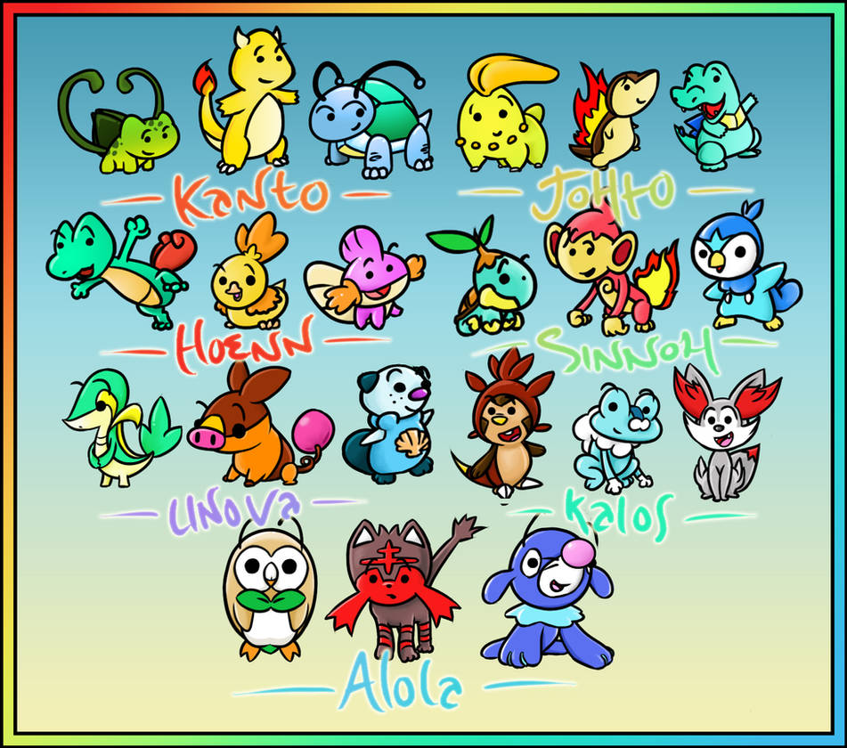 All Starters Pokemons Evolved by marcel0077 on DeviantArt
