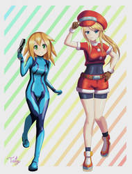 roll caskett and Samus Aran