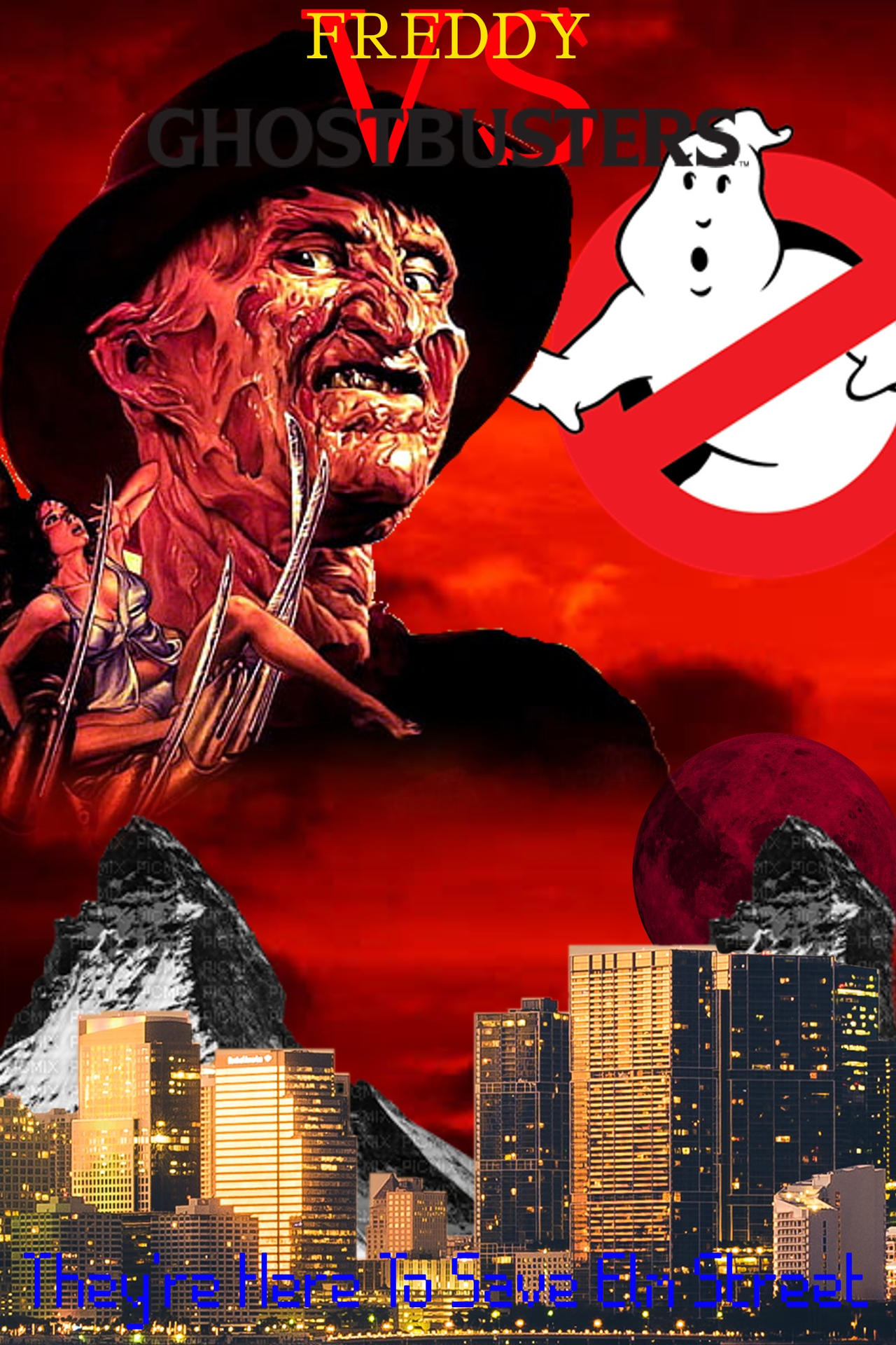 Freddy Vs Ghostbusters Movie Poster by VilgotEk2 on DeviantArt