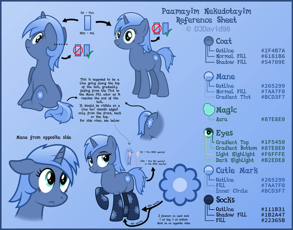 Paamayim Nekudotayim / PHP Pony - reference sheet by DJDavid98