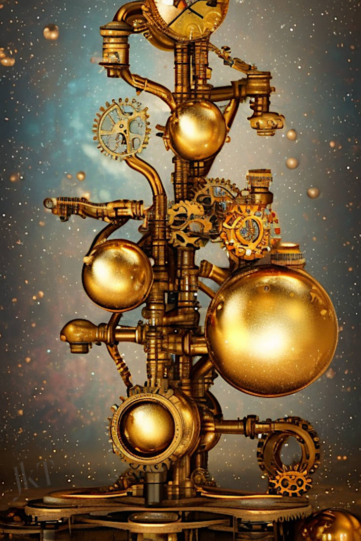 Steampunk-chirsmas-tree-with-bubbles-soft-lighting by JackyTorum on ...