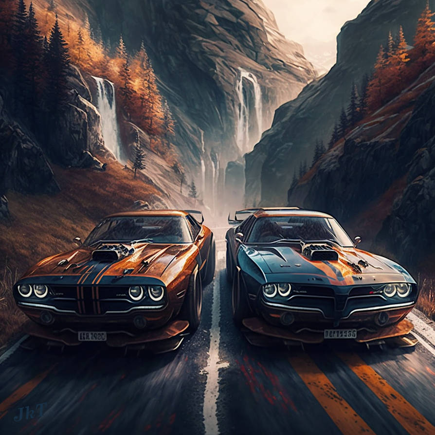 HD two muscle-cars racing usca mj p03 by JackyTorum on DeviantArt