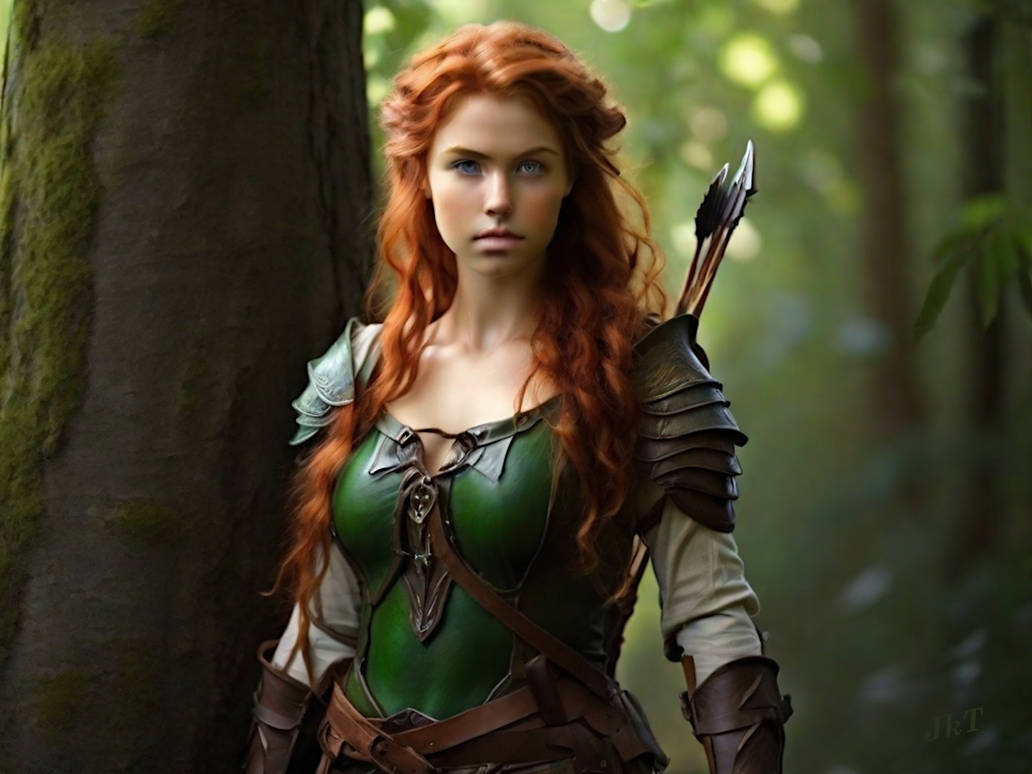 Elfe Fandom Jeune Archere Elfe Rousse Dans La Foret Leoai P002 by JackyTorum on ...