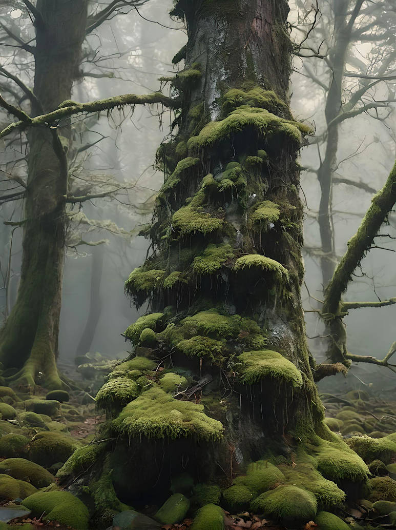 ancient foggy forest tree JkT -005 -fotai by JackyTorum on DeviantArt