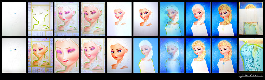 Elsa - evolution illustration by luismetafonico on DeviantArt