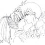 Kurama and Botan Kiss