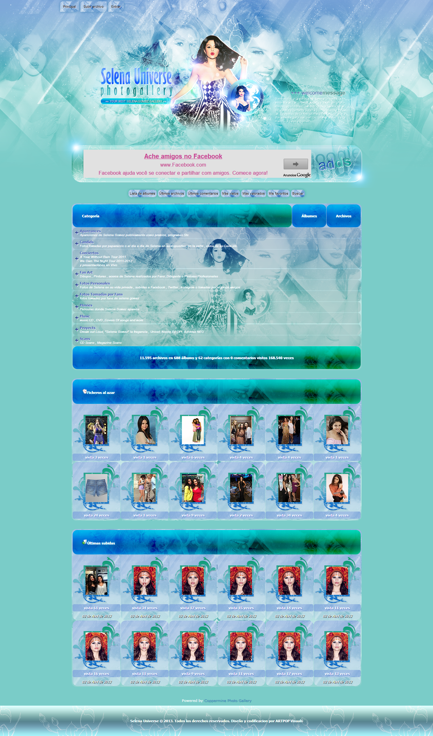 Selena Gomez Coppermine Theme