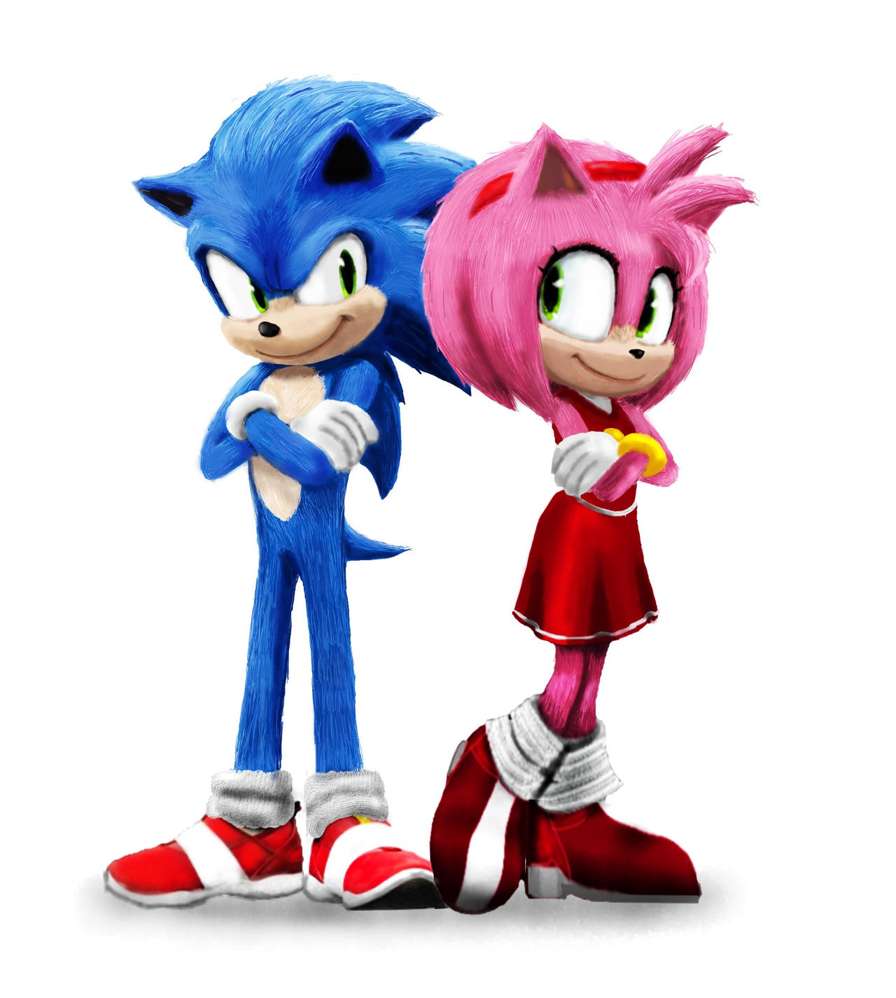 Movie Sonic And Movie Amy By AmyLyss On DeviantArt movie-sonic-and-movie-amy-by-amylyss-on-deviantart