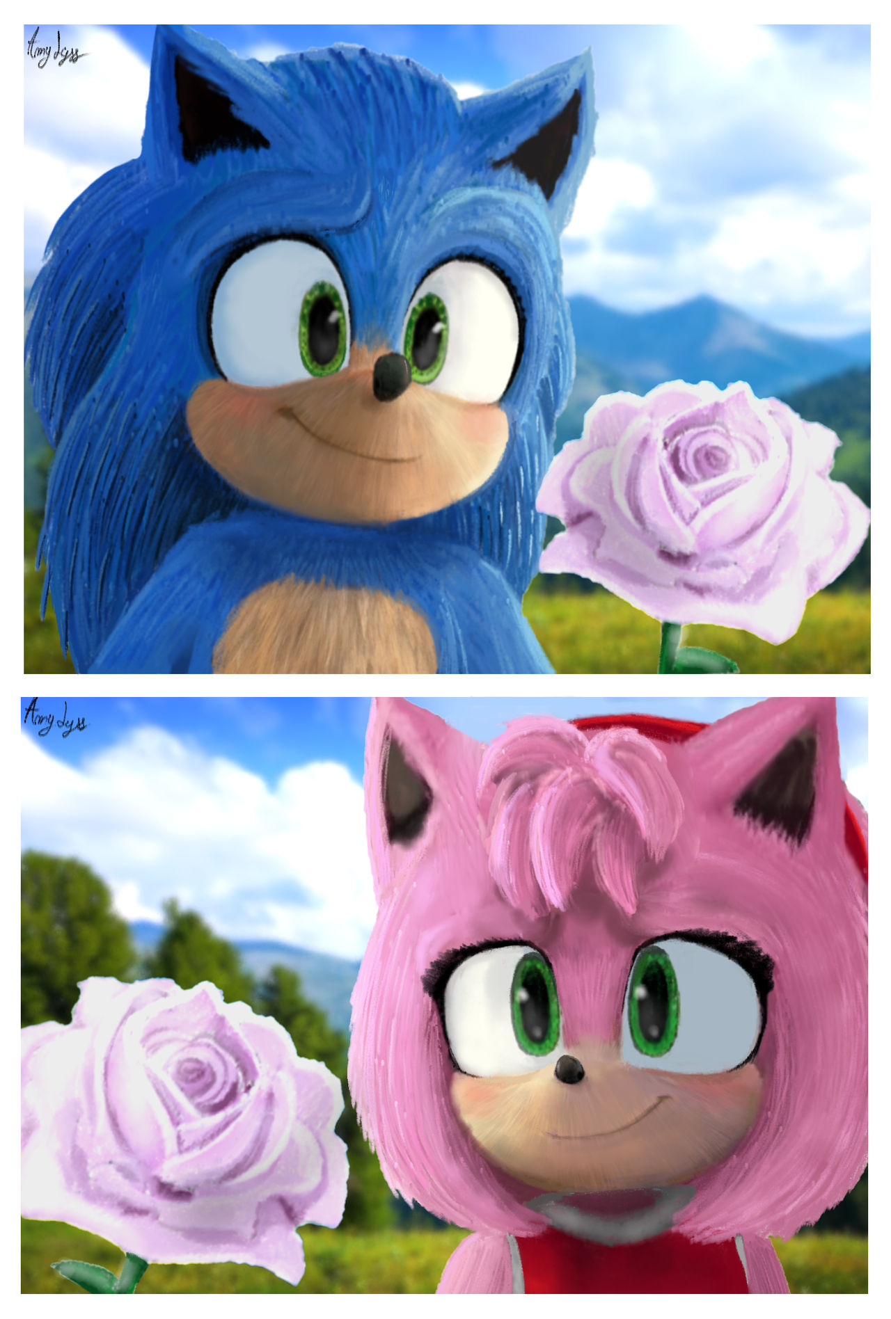 Movie Sonic And Movie Amy By AmyLyss On DeviantArt movie-sonic-and-movie-amy-by-amylyss-on-deviantart