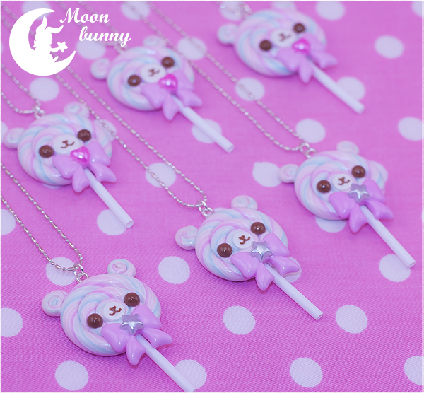 Lolipop bear Necklace by Moon Bunny