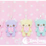 Pastel ice-cream bear neckleces