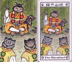 Hierophant Maneki Neko tarot