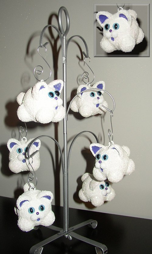 Snow Purrie xmas ornaments