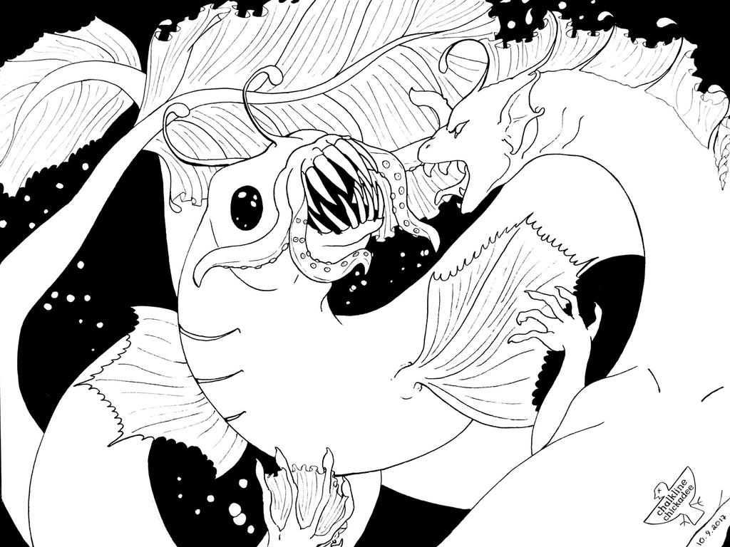 Deep Rising Monster Draw Deep Sea Monsters by ChalklineChickadee on DeviantArt
