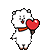 BT21 - RJ emoticon alpaca - heart love